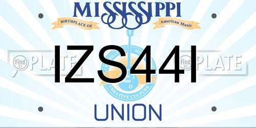 IZS44I Mississippi License Plate