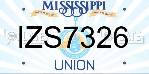 IZS7326 Mississippi License Plate