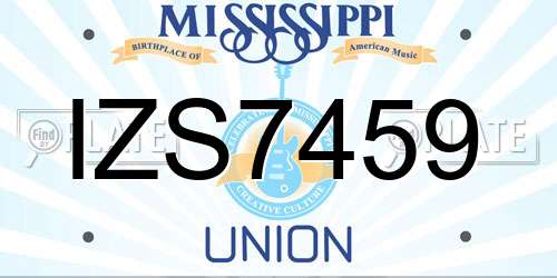 IZS7459 Mississippi License Plate