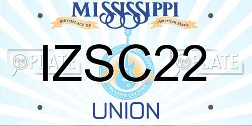 IZSC22 Mississippi License Plate