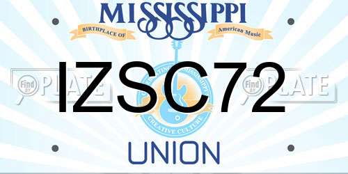 IZSC72 Mississippi License Plate