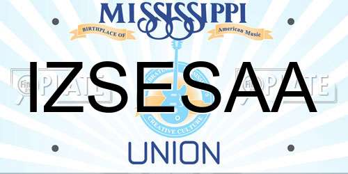 IZSESAA Mississippi License Plate