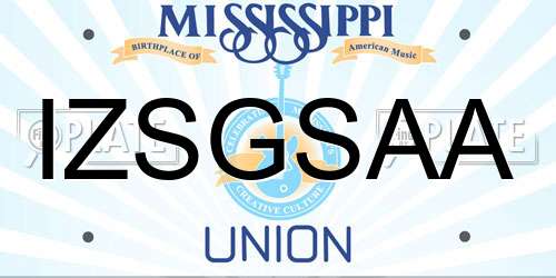 IZSGSAA Mississippi License Plate