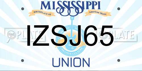 IZSJ65 Mississippi License Plate