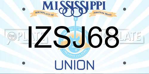 IZSJ68 Mississippi License Plate