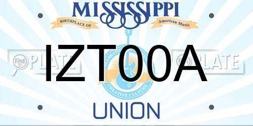 IZT00A Mississippi License Plate