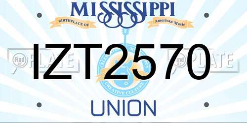 IZT2570 Mississippi License Plate
