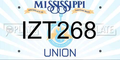 IZT268 Mississippi License Plate