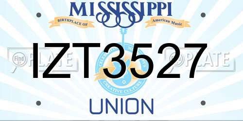 IZT3527 Mississippi License Plate