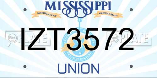 IZT3572 Mississippi License Plate