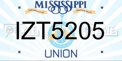 IZT5205 Mississippi License Plate
