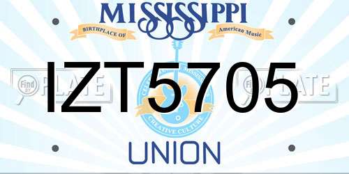 IZT5705 Mississippi License Plate