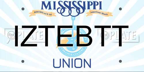 IZTEBTT Mississippi License Plate