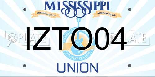 IZTO04 Mississippi License Plate