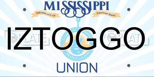 IZTOGGO Mississippi License Plate