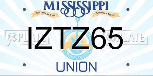 IZTZ65 Mississippi License Plate