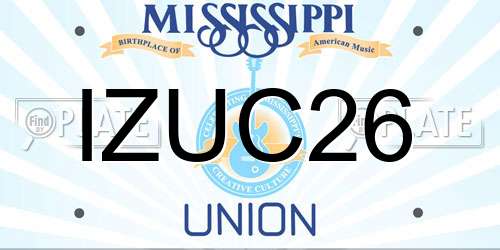 IZUC26 Mississippi License Plate