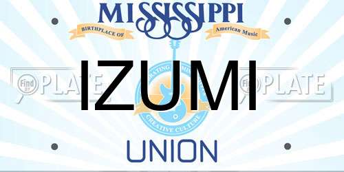 IZUMI Mississippi License Plate