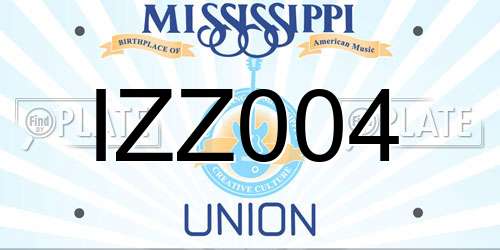 IZZ004 Mississippi License Plate
