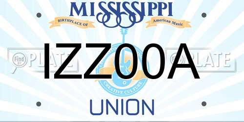 IZZ00A Mississippi License Plate