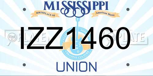 IZZ1460 Mississippi License Plate