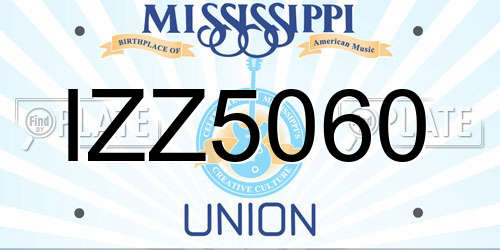 IZZ5060 Mississippi License Plate