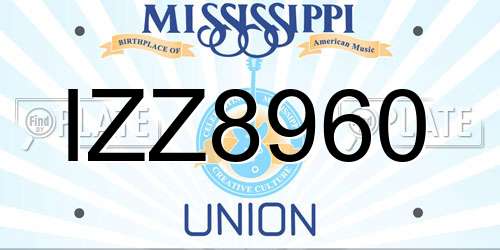 IZZ8960 Mississippi License Plate
