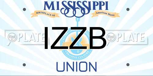 IZZB Mississippi License Plate