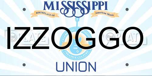 IZZOGGO Mississippi License Plate