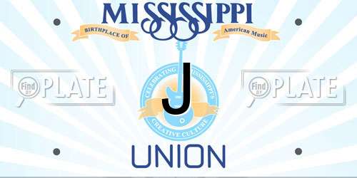 J Mississippi License Plate