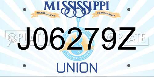 J06279Z Mississippi License Plate