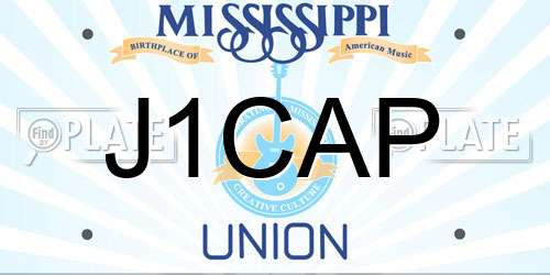 J1CAP Mississippi License Plate
