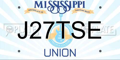 J27TSE Mississippi License Plate