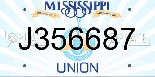 J356687 Mississippi License Plate