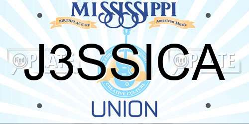 J3SSICA Mississippi License Plate