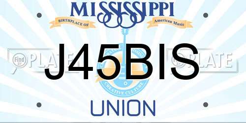 J45BIS Mississippi License Plate