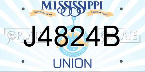 J4824B Mississippi License Plate