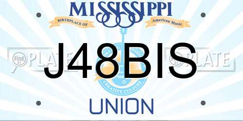 J48BIS Mississippi License Plate