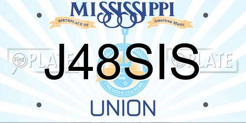 J48SIS Mississippi License Plate