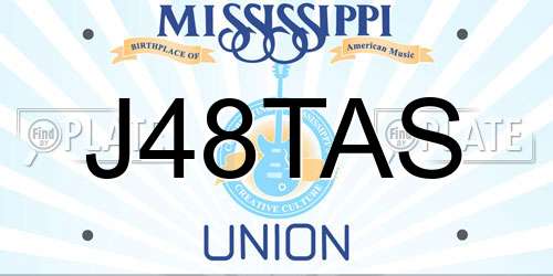 J48TAS Mississippi License Plate