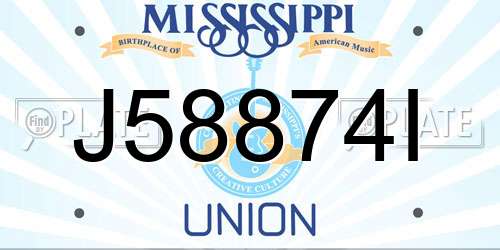 J58874I Mississippi License Plate