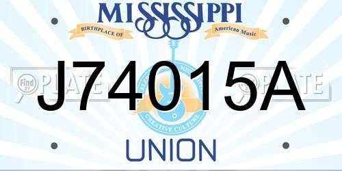 J74015A Mississippi License Plate