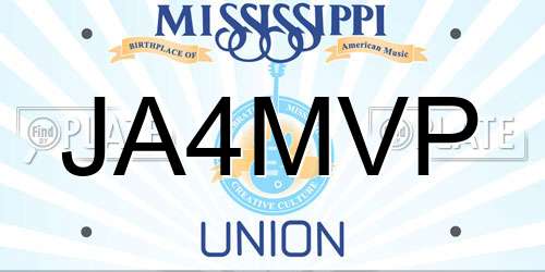 JA4MVP Mississippi License Plate