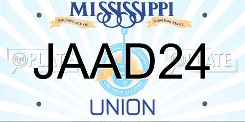JAAD24 Mississippi License Plate