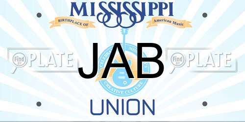 JAB Mississippi License Plate