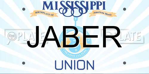 JABER Mississippi License Plate