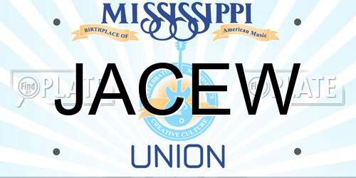 JACEW Mississippi License Plate