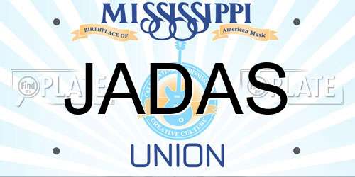 JADAS Mississippi License Plate