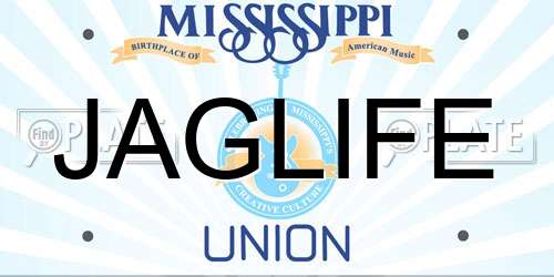JAGLIFE Mississippi License Plate