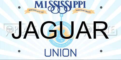 JAGUAR Mississippi License Plate